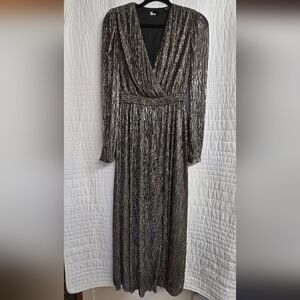 The Kooples Metallic Black Maxi Dress